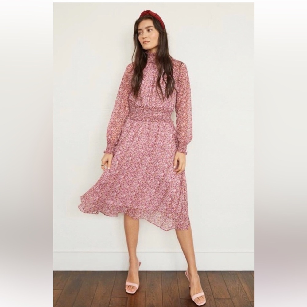 O.P.T Chiffon Midi Dress (Size Small)